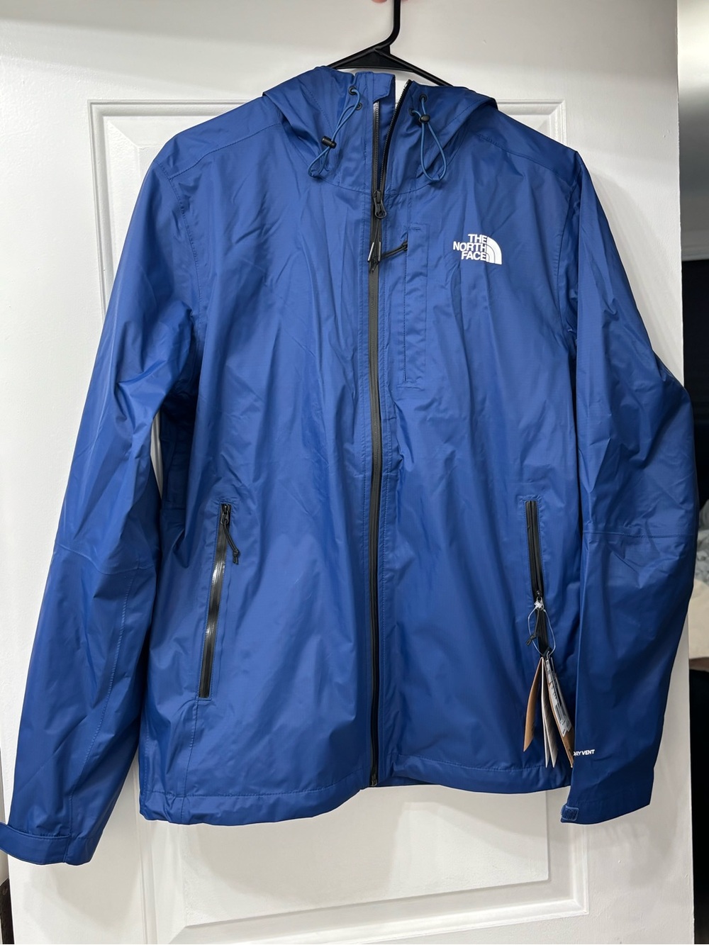 The North Face Men’s Royal Blue Waterproof Hooded Rain Jacket